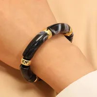 IG Style Retro Geometric Acrylic Polishing Women's Bangle sku image 1