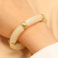 IG Style Retro Geometric Acrylic Polishing Women's Bangle sku image 6