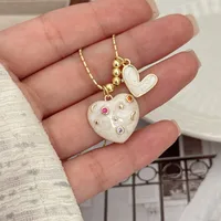 Simple Style Classic Style Star Heart Shape Copper Multi Charms Zircon 18K Gold Plated Women's Pendant Necklace main image 5