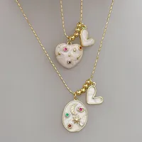 Simple Style Classic Style Star Heart Shape Copper Multi Charms Zircon 18K Gold Plated Women's Pendant Necklace main image 3