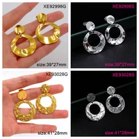 1 Pair Classic Style Round Spiral 304 Stainless Steel 18K Gold Plated Drop Earrings main image 1