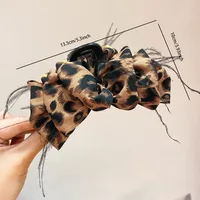 Women's Elegant Leopard Fabric Hair Claws sku image 1