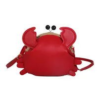 Women's Small Pu Leather Crab Cute Round Lock Clasp Shoulder Bag main image 3