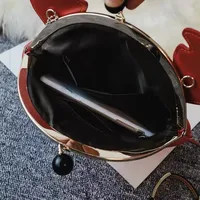 Women's Small Pu Leather Crab Cute Round Lock Clasp Shoulder Bag main image 6