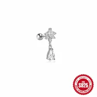 1 Piece Elegant Geometric Environmental Protection Electroplating 925 Sterling Silver Ear Studs sku image 3