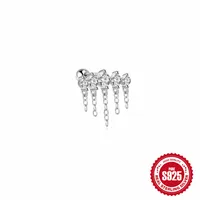 1 Piece Elegant Geometric Environmental Protection Electroplating 925 Sterling Silver Ear Studs sku image 6
