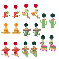 1 Pair Cute Funny Plant Acrylic Drop Earrings main image 1