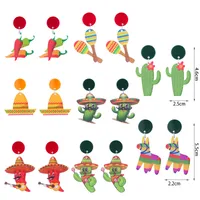 1 Pair Cute Funny Plant Acrylic Drop Earrings main image 2