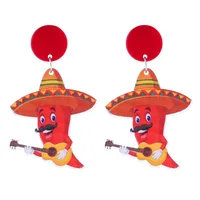 1 Pair Cute Funny Plant Acrylic Drop Earrings main image 7
