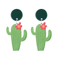 1 Pair Cute Funny Plant Acrylic Drop Earrings main image 5