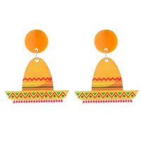 1 Pair Cute Funny Plant Acrylic Drop Earrings main image 3