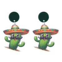 1 Pair Cute Funny Plant Acrylic Drop Earrings sku image 6