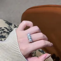 Elegant Simple Style Geometric Copper Plating Women's Open Rings sku image 1