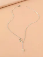 Simple Style Heart Shape 304 Stainless Steel Women's Pendant Necklace main image 1