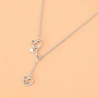 Simple Style Heart Shape 304 Stainless Steel Women's Pendant Necklace main image 3