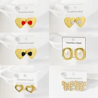 Casual Simple Style Heart Shape 316 Stainless Steel  Ear Studs main image 1