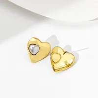 Casual Simple Style Heart Shape 316 Stainless Steel  Ear Studs main image 4