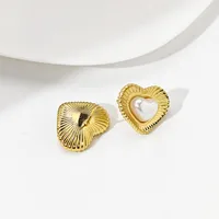 Casual Simple Style Heart Shape 316 Stainless Steel  Ear Studs main image 7