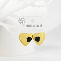 Casual Simple Style Heart Shape 316 Stainless Steel  Ear Studs sku image 3