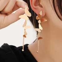 1 Pair Retro Classic Style Butterfly Plating Iron Drop Earrings main image 1