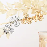 1 Pair Classic Style Flower Plating Iron Ear Studs main image 1