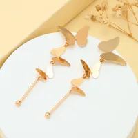 1 Pair Retro Classic Style Butterfly Plating Iron Drop Earrings main image 4