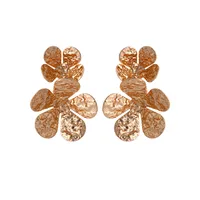 1 Pair Retro Classic Style Flower Plating Iron Ear Studs main image 6