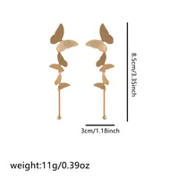 1 Pair Retro Classic Style Butterfly Plating Iron Drop Earrings main image 2