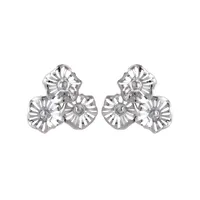 1 Pair Classic Style Flower Plating Iron Ear Studs sku image 1