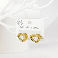Casual Simple Style Heart Shape 316 Stainless Steel  Ear Studs sku image 5