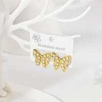 Casual Simple Style Heart Shape 316 Stainless Steel  Ear Studs sku image 6