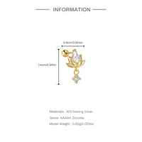 1 Piece Elegant Geometric Environmental Protection Electroplating 925 Sterling Silver Ear Studs main image 7