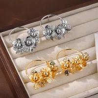 1 Pair Vacation Classic Style Flower Plating Zinc Alloy Earrings main image 3
