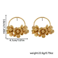 1 Pair Vacation Classic Style Flower Plating Zinc Alloy Earrings main image 2
