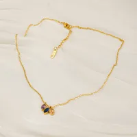 Cute Horse Eye 304 Stainless Steel Zircon 18K Gold Plated Women's Pendant Necklace main image 5