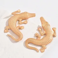1 Pair Simple Style Streetwear Crocodile Plating Alloy Ear Studs sku image 1