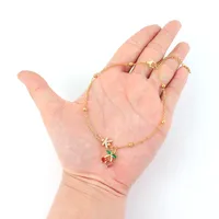 Elegant Simple Style Classic Style Letter Cherry 201 Stainless Steel Copper Women's Anklet main image 4