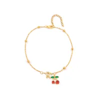 Elegant Simple Style Classic Style Letter Cherry 201 Stainless Steel Copper Women's Anklet main image 3