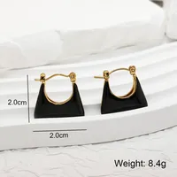 Vacation Classic Style Snakeskin Enamel 304 Stainless Steel 18K Gold Plated Earrings sku image 5