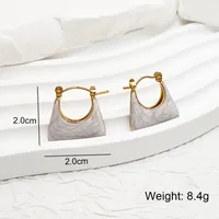 Vacation Classic Style Snakeskin Enamel 304 Stainless Steel 18K Gold Plated Earrings sku image 9