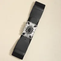 Vintage Style Simple Style Geometric Pu Leather Synthetic Fibre Alloy Buckle Women's main image 3