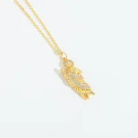 Retro Classic Style Cross Copper Zircon 14K Gold Plated Women's Pendant Necklace sku image 1