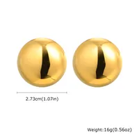 Simple Style Geometric Plating 304 Stainless Steel 18K Gold Plated Butterfly Backs Ear Studs sku image 2