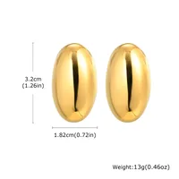 Simple Style Geometric Plating 304 Stainless Steel 18K Gold Plated Butterfly Backs Ear Studs sku image 3