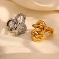 Basic Simple Style Knot 304 Stainless Steel Plating 18K Gold Plated Women's Rings main image 4