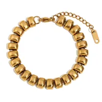 Retro Classic Style Geometric 304 Stainless Steel Plating 18K Gold Plated Women's Bracelets Necklace sku image 1