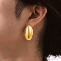 Simple Style Geometric Plating 304 Stainless Steel 18K Gold Plated Butterfly Backs Ear Studs main image 8