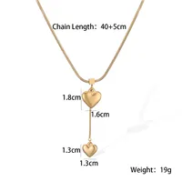 Simple Style Heart Shape 304 Stainless Steel Women's Pendant Necklace main image 2