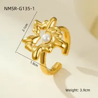 Classic Style Heart Shape 304 Stainless Steel Women's Adjustable Ring Charm Rings Open Rings sku image 11