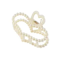 Women's Elegant Lady Heart Shape Bow Knot Plastic Hair Claws sku image 8